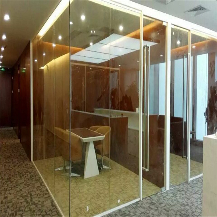 办公室屏风高隔断 隔断墙 隔墙 钢化双面玻璃带百叶 昆山隔断