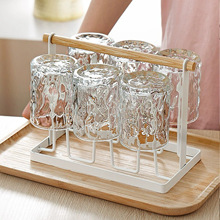 咖啡杯冰川纹玻璃杯家用高颜值杯子水杯轻奢茶杯客厅喝水威士忌