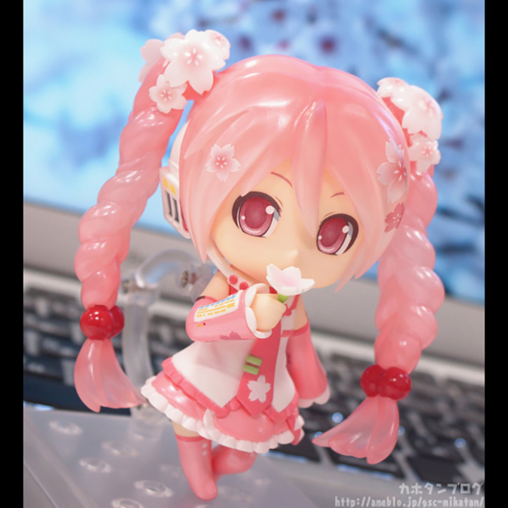 初音未来 q版黏土 2015樱花初音 #500 可换脸 盒装手办动漫模型