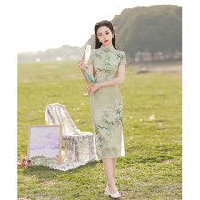 苏州改良旗袍气质温柔日常可穿高级感连衣裙2023年春季新款女批发