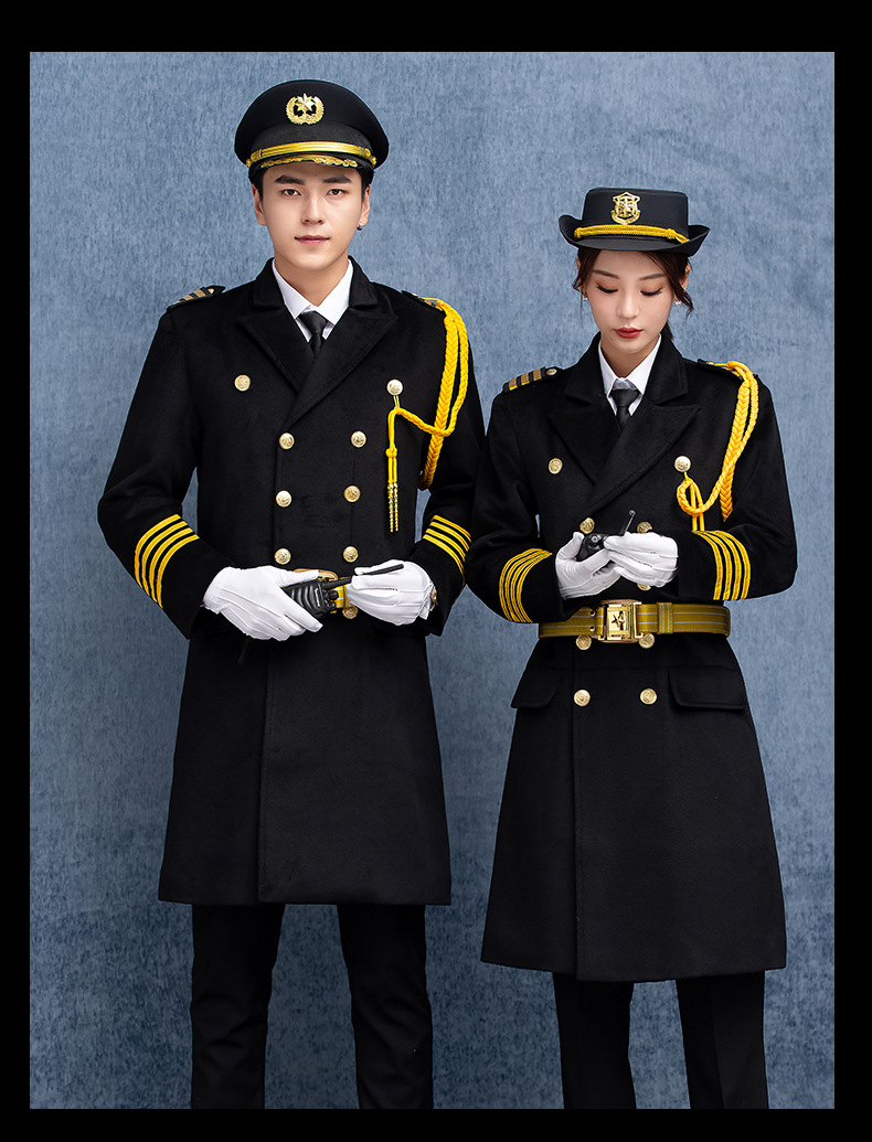 保安大衣物业礼宾服女长款保暖加厚形象岗保安制服羊毛呢大衣外套