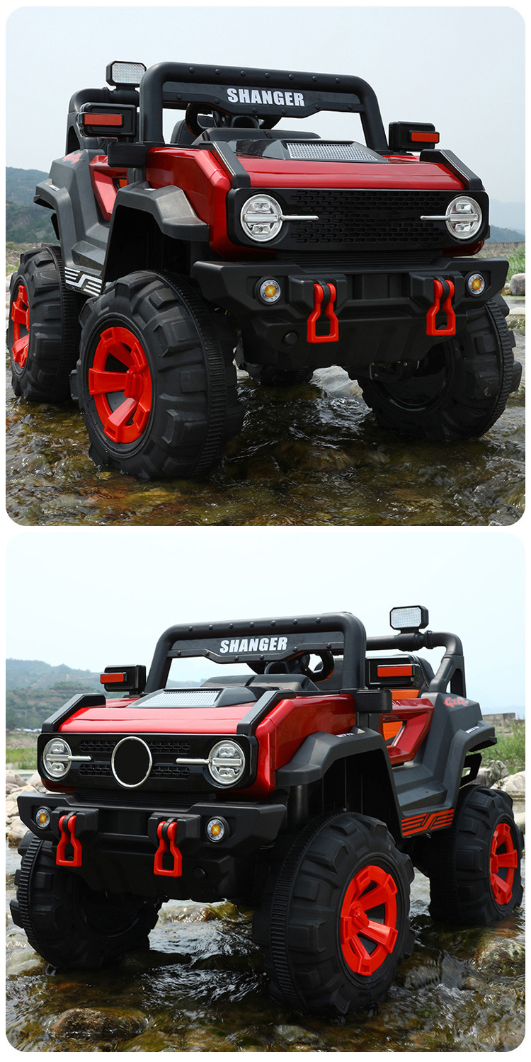 儿童电动汽车四轮四驱自驾遥控越野车可坐男女宝宝童车