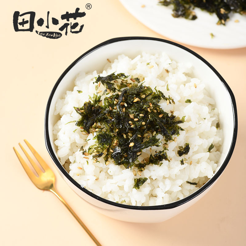 田小花拌饭海苔海盐味芝麻开袋即食72g箱寿司卷早餐粥配菜旗舰店