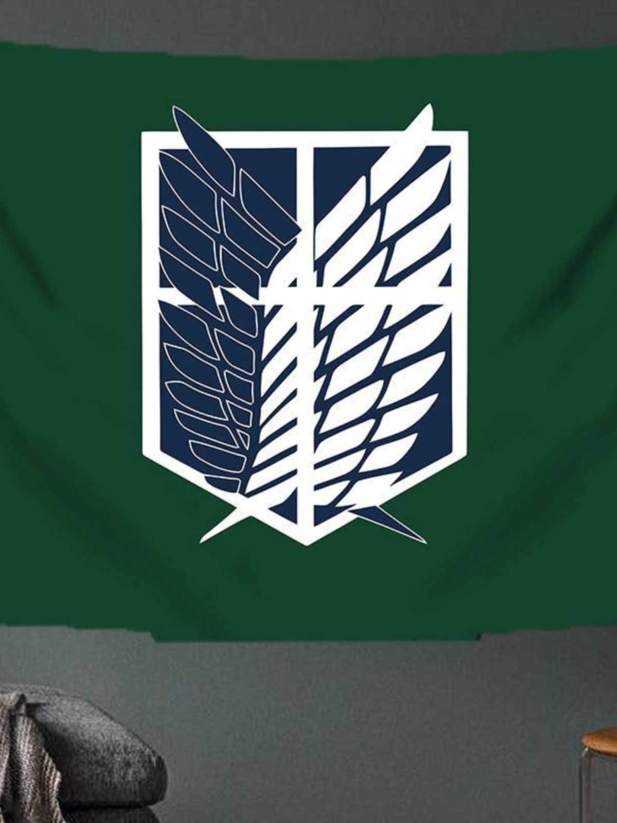 进击的巨人大旗帜 自由之翼3款艾伦调查团海贼小旗海报挂画广告旗