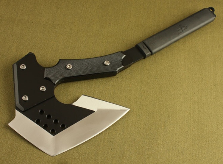 厂家批发第二代户外手斧全黑穿越火线 cf 野外营地救生斧