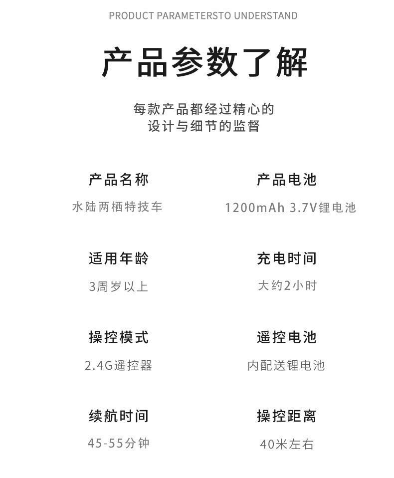 跨境水陆两栖特技遥控车越野攀爬双面遥控车遥控船手势感应扭变车