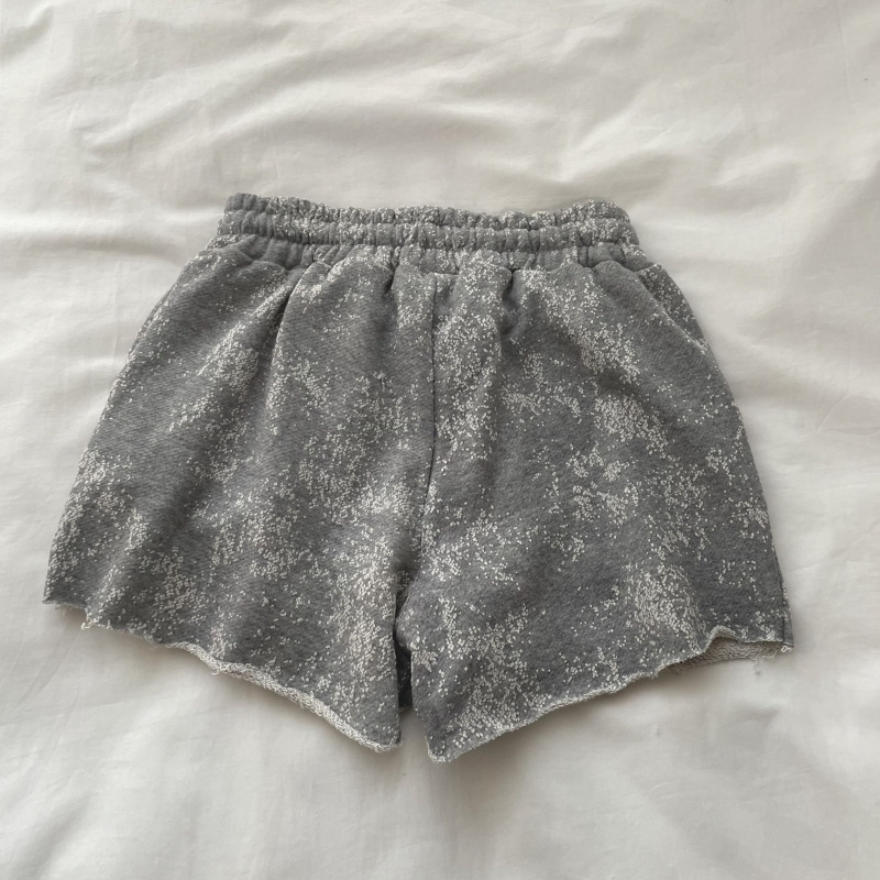 舒适好穿/特殊面料雪花肌理感毛圈短裤 高腰显瘦宽松休闲裤女夏季