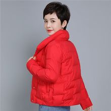 白鸭绒轻薄羽绒服女短款2023新款简约个性立领时尚小个子轻便外套