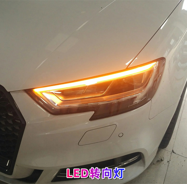 适用于17-20款奥迪a3大灯总成改装低升高配led透镜大灯日行灯转向