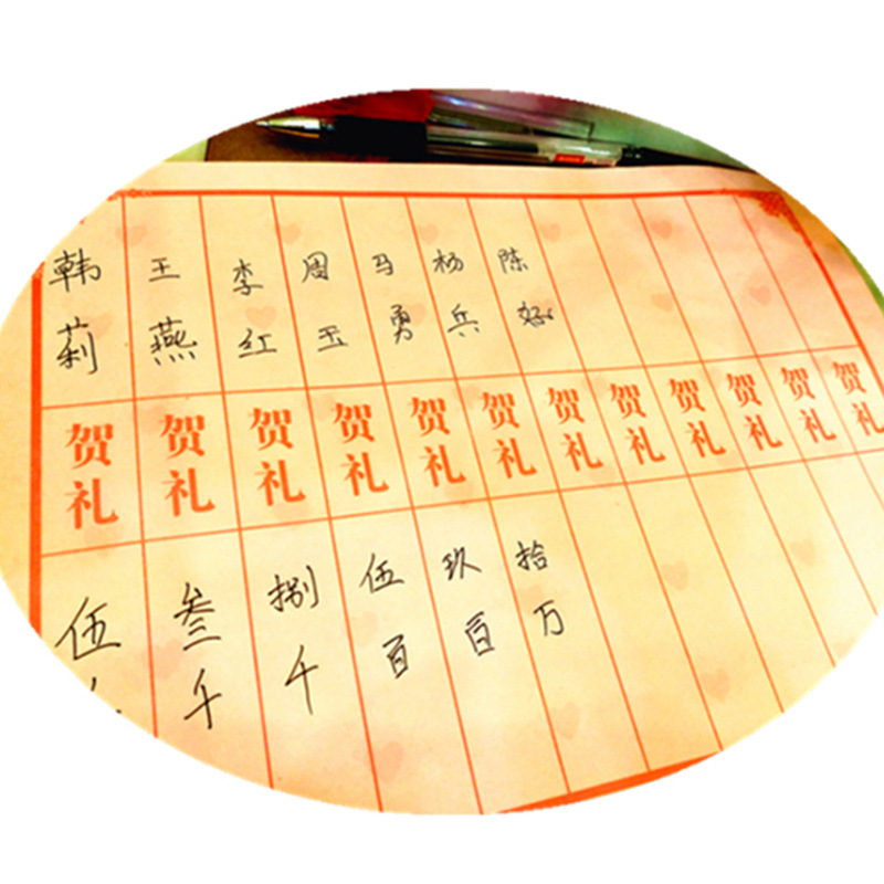 礼簿结婚用品礼金薄婚礼签到记账本礼单人情薄嘉宾写礼金中式款