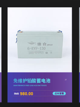 雷克源头厂家 超大容量130ah免维护铅酸蓄电池三轮车电瓶蓄电