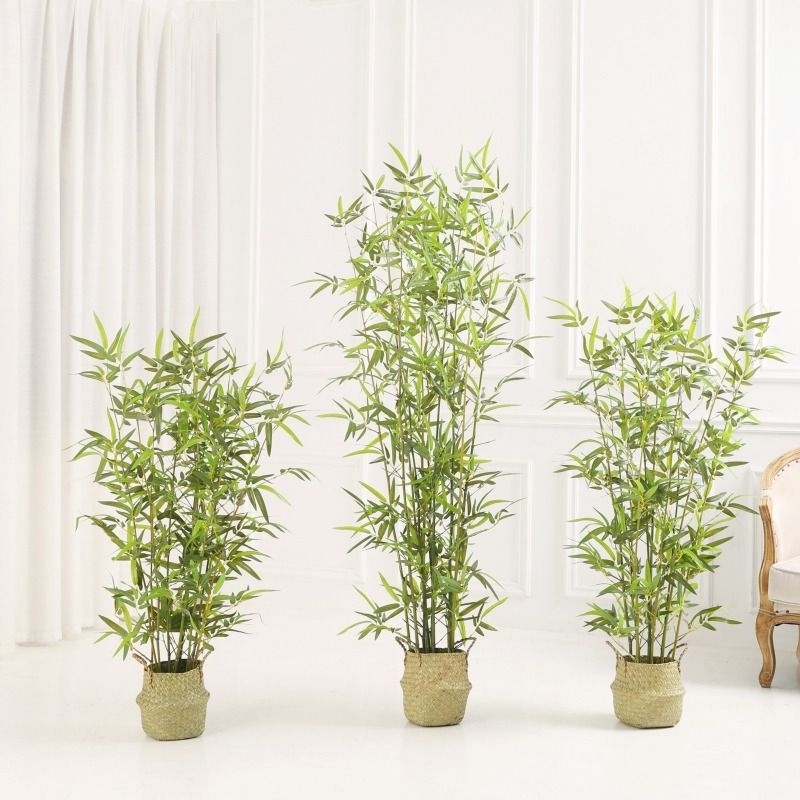 仿真竹子室内装饰假竹子隔断屏风挡墙造景室外装饰竹盆栽加密锂寄