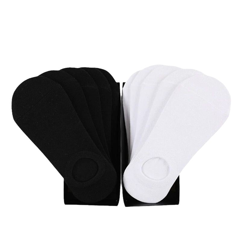 Invisible Socks Men's Boat Socks Deodorant and Sweat-Absorbing Low-Cut Breathable Summer Thin Silicone Non-Slip Short Deodorant Cotton Socks