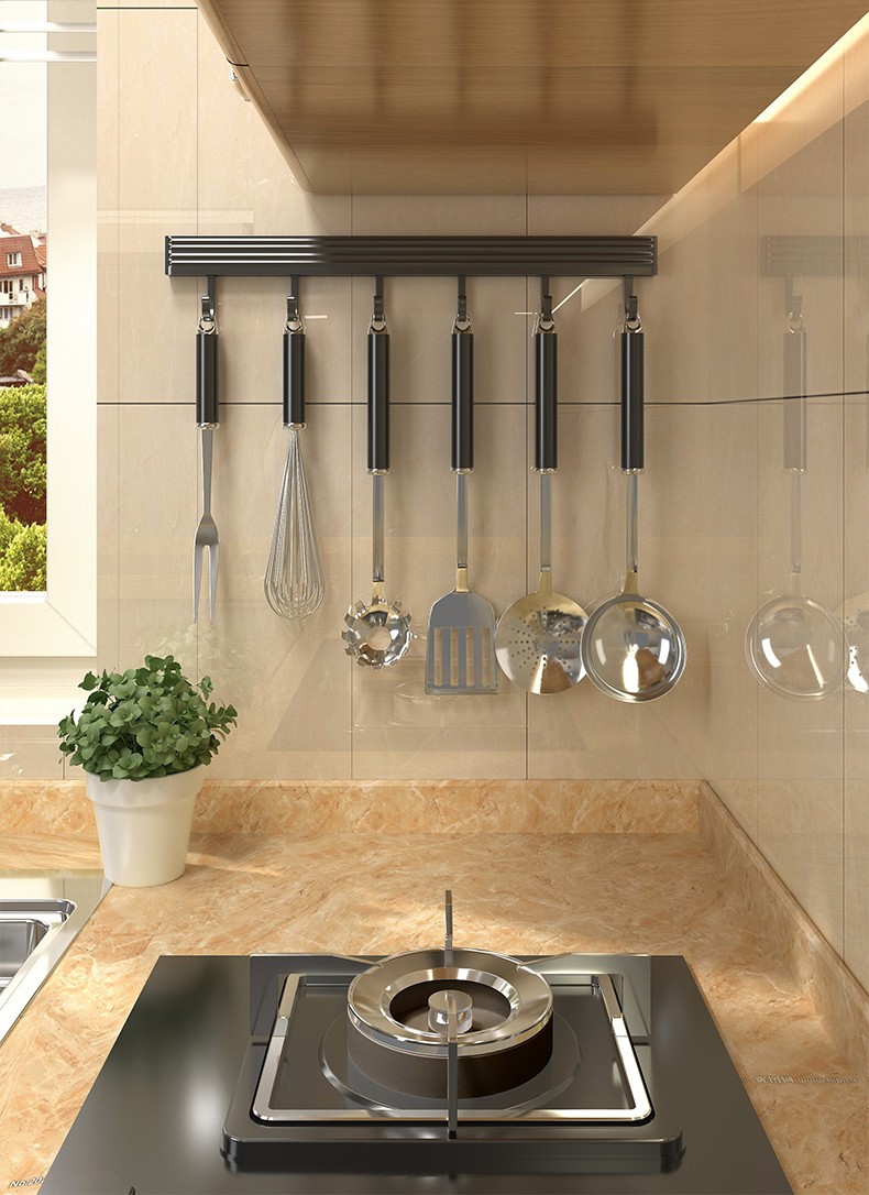 厨房挂钩壁挂式免打孔多功能墙壁挂架家用厨具用品刀架收纳置物架