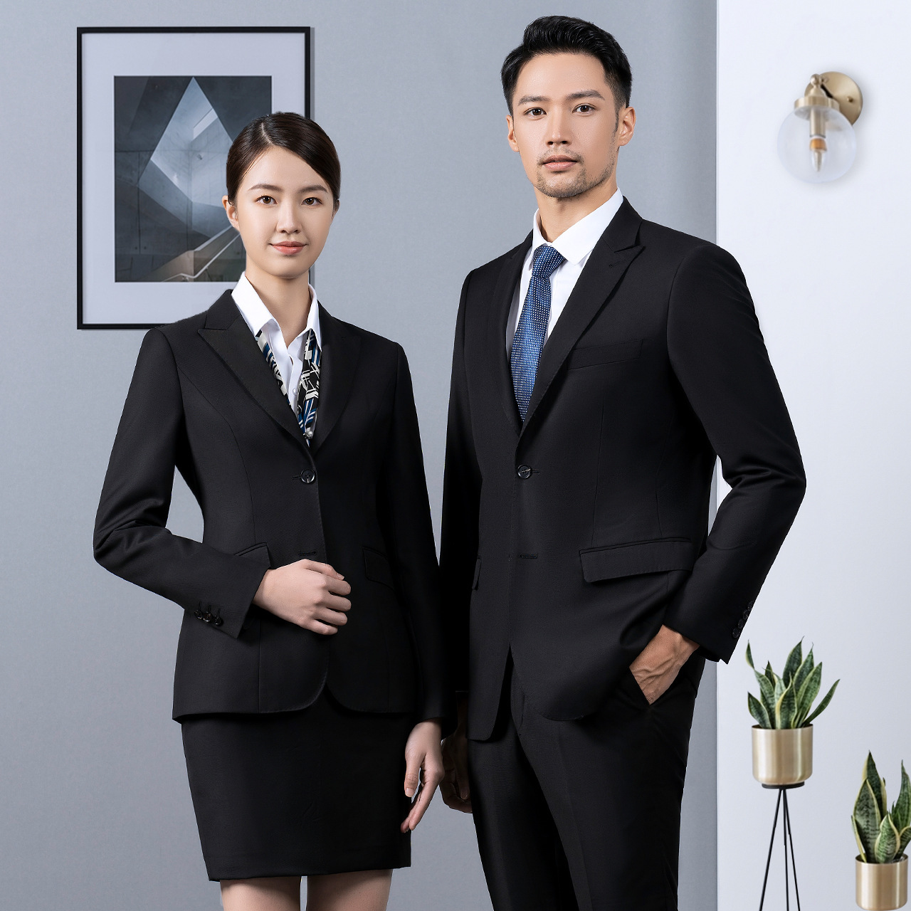 2022正品男士西装男服上班西装套装黑色商务结婚西服工作服男女款