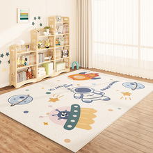 卡通家用儿童地毯卧室耐脏易打理地毯吸水加厚水晶绒地毯可代发