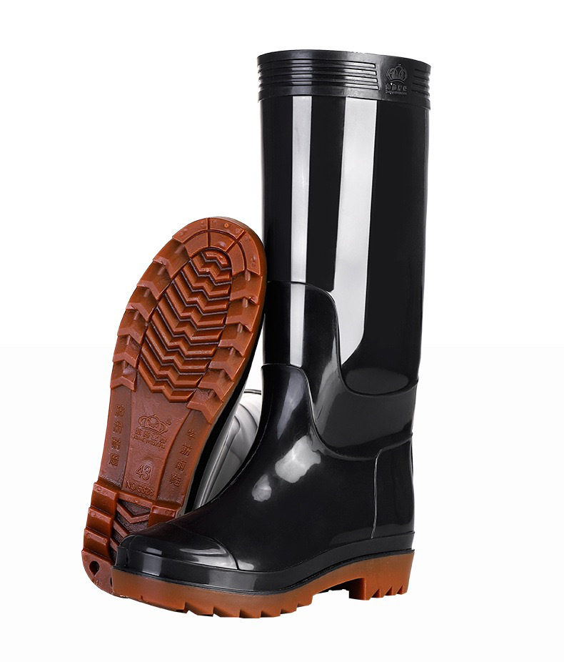 新款高低筒雨鞋男工地鞋男士高帮钓鱼雨靴舒适加绒加厚厨房工作鞋