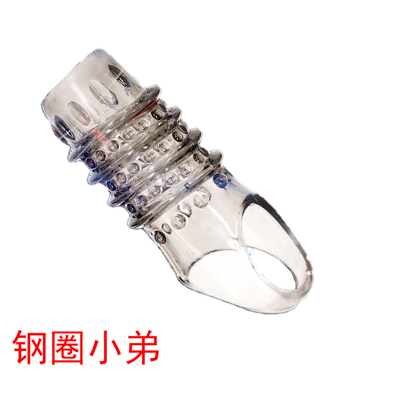 Private Life Men's Spiral Thread Crystal Exotic Condom Sexy Lock Set Bold Yin Menstruation Lantern Ring Adult Supplies
