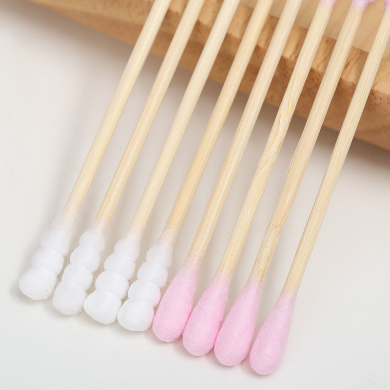 double-headed color cotton swab beauty makeup and remover cotton