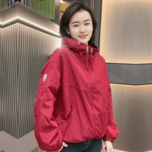 加里布时尚短外套女2024春季新款韩版设计感长袖百搭连帽宽松上衣