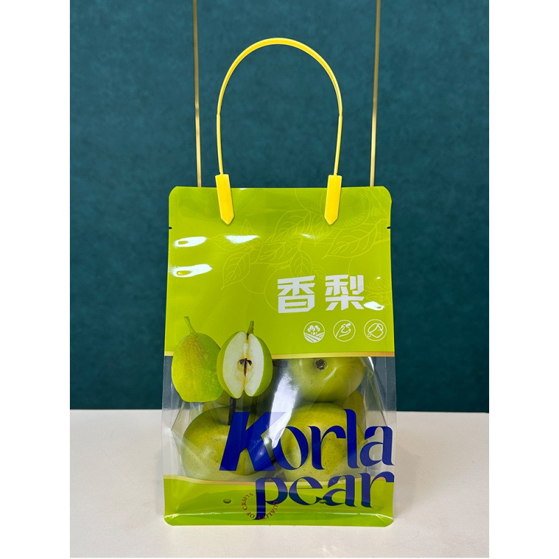 批发包装香梨水果通用手提袋礼品袋透气梨子打包袋厂家可定 制