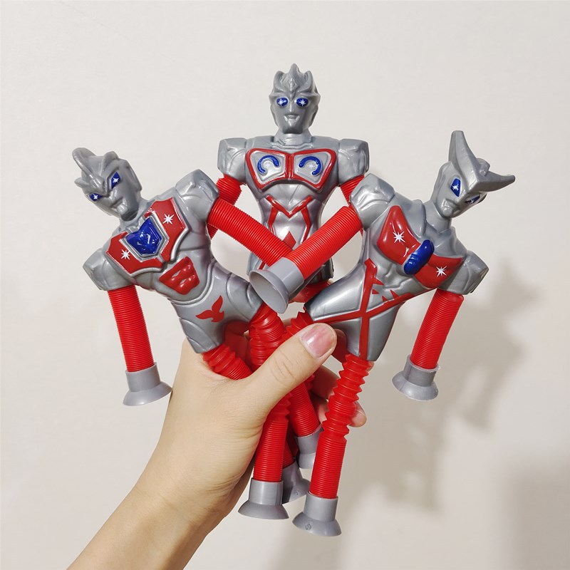 Tiktok Same Ultraman Stretch Tube Lala Tube DiGa Extension Tube Stall Decompression Toy Factory Direct Sales