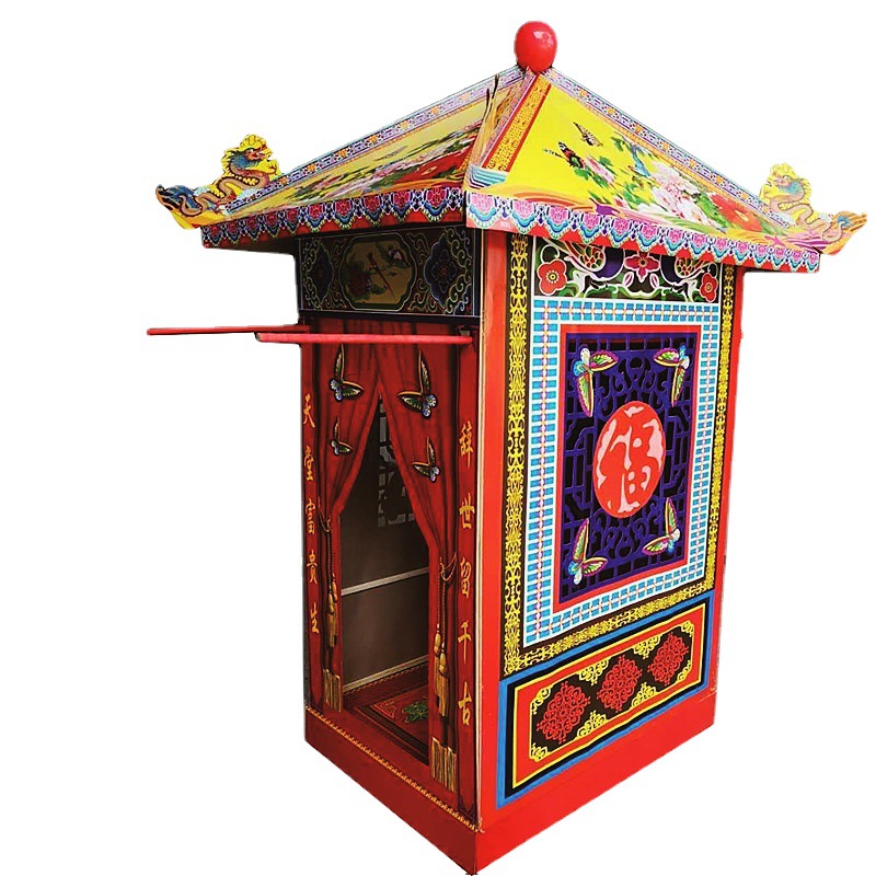 批发殡葬用品纸扎别墅祭祀纸冥房折叠竹片轿子一件20个