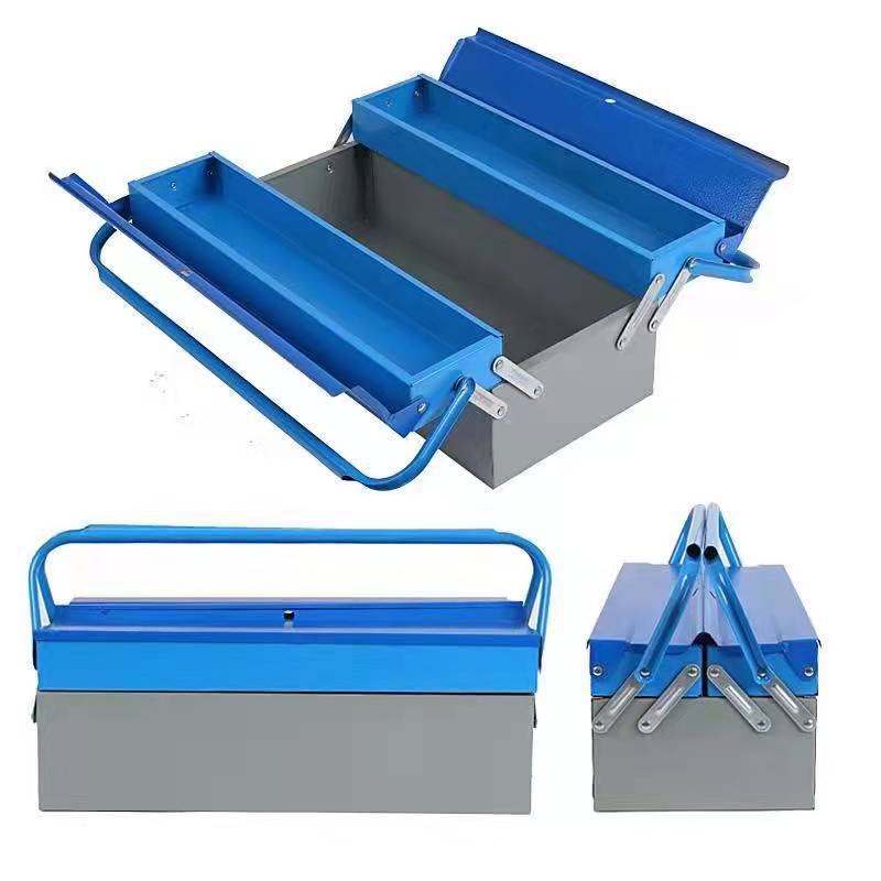 Factory Wholesale Hard Steel Hardware Toolbox Portable Folding Storage Multifunctional Electrician Maintenance Toolbox