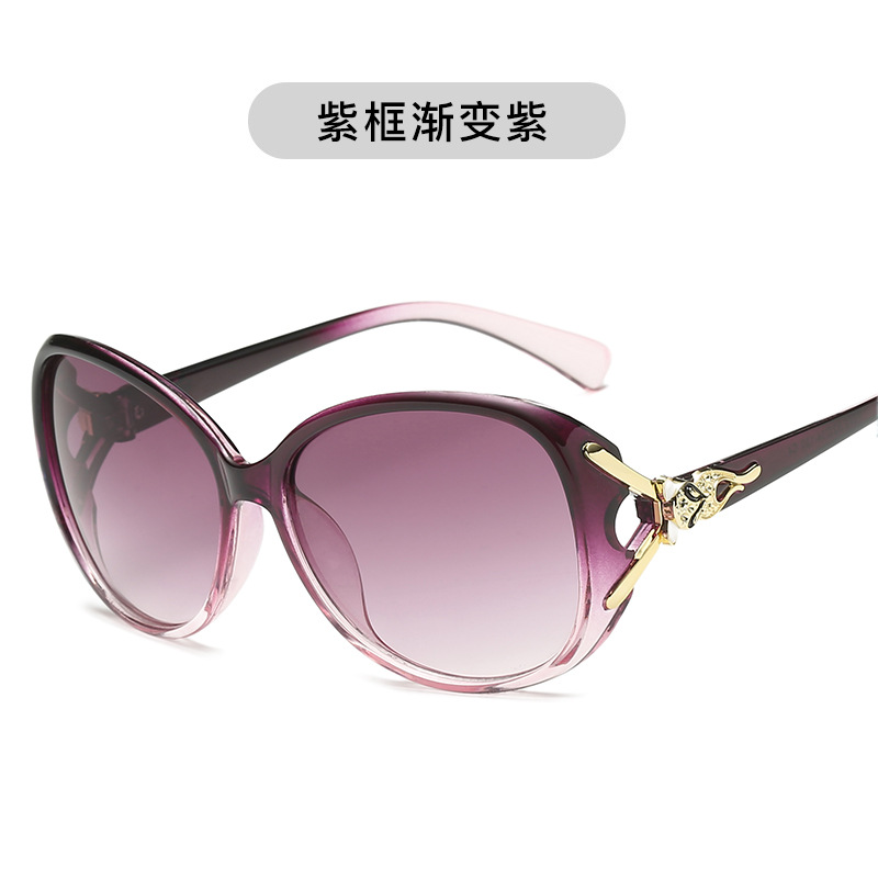 New Fashion Trendy Fox Head Sunglasses Women's Large Frame Sun Polarized Color Changing Glasses Sunglasses 8842