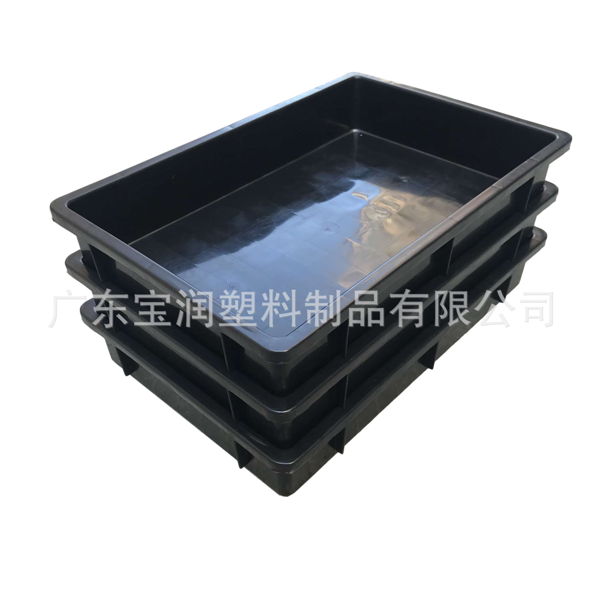 Plastic Square Plate Anti-Static Container Black Esd Electronic Material Box Electrostatic Rubber Frame Storage Box Accessories