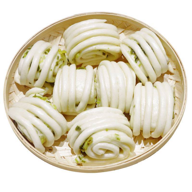 清真手工葱油小花卷咸味速冻面食早餐半成品加热即食山东面点