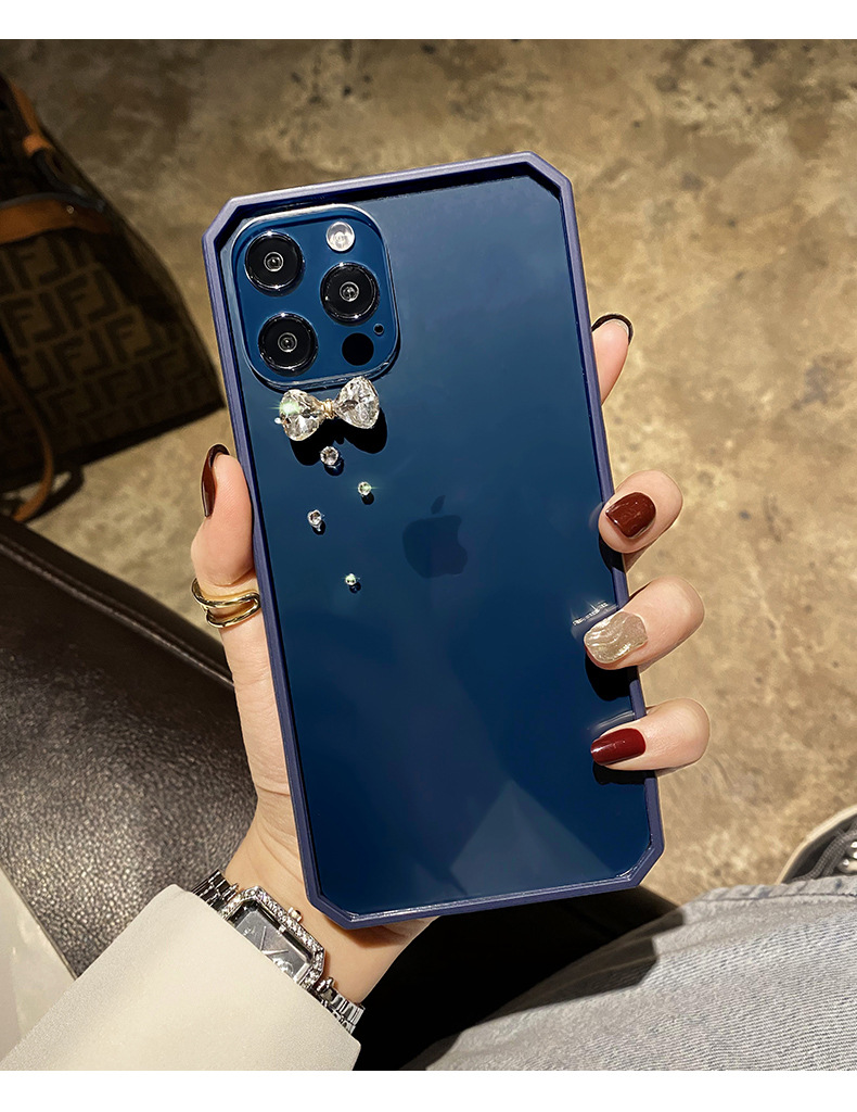 适用于苹果12promax手机壳 小众个性硅胶防摔新款简约轻奢保护套