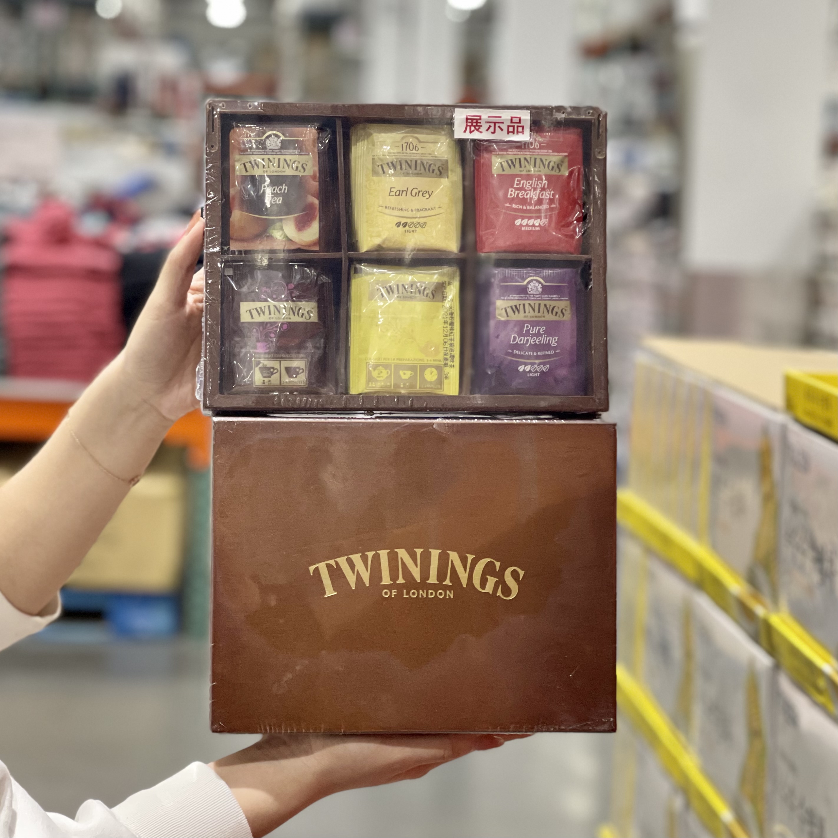 costco代购英伦茗香六格木制礼盒装早茶英式红茶泡茶-阿里巴巴