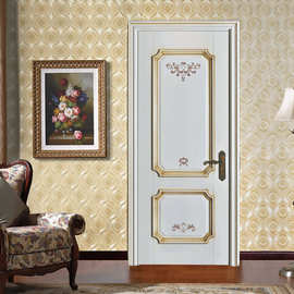 工厂雕花木门 欧式木门 白色木门 描金工艺从木门