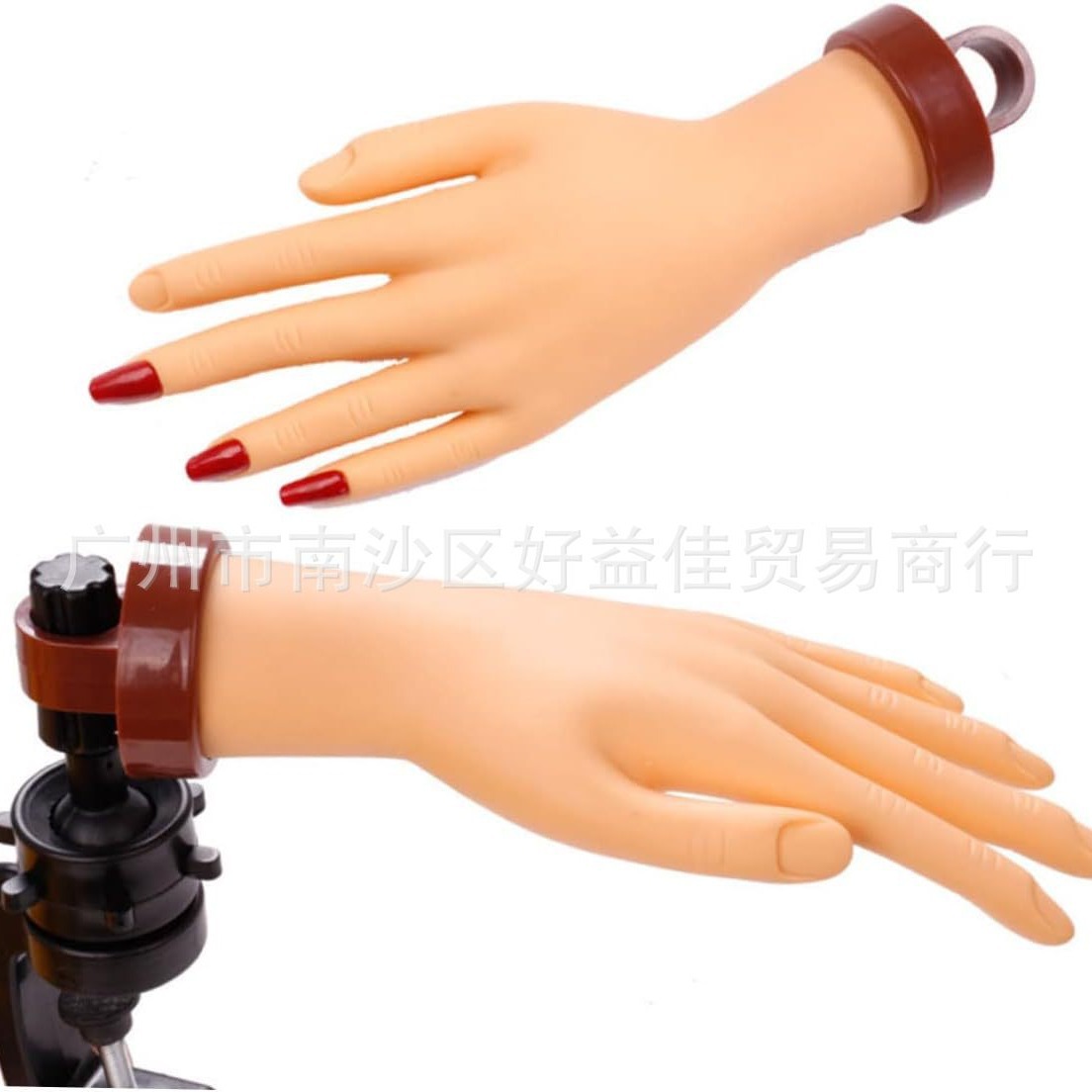 跨境 美甲练习手模型 硅胶练习手 假手模型 美甲配件 hand model