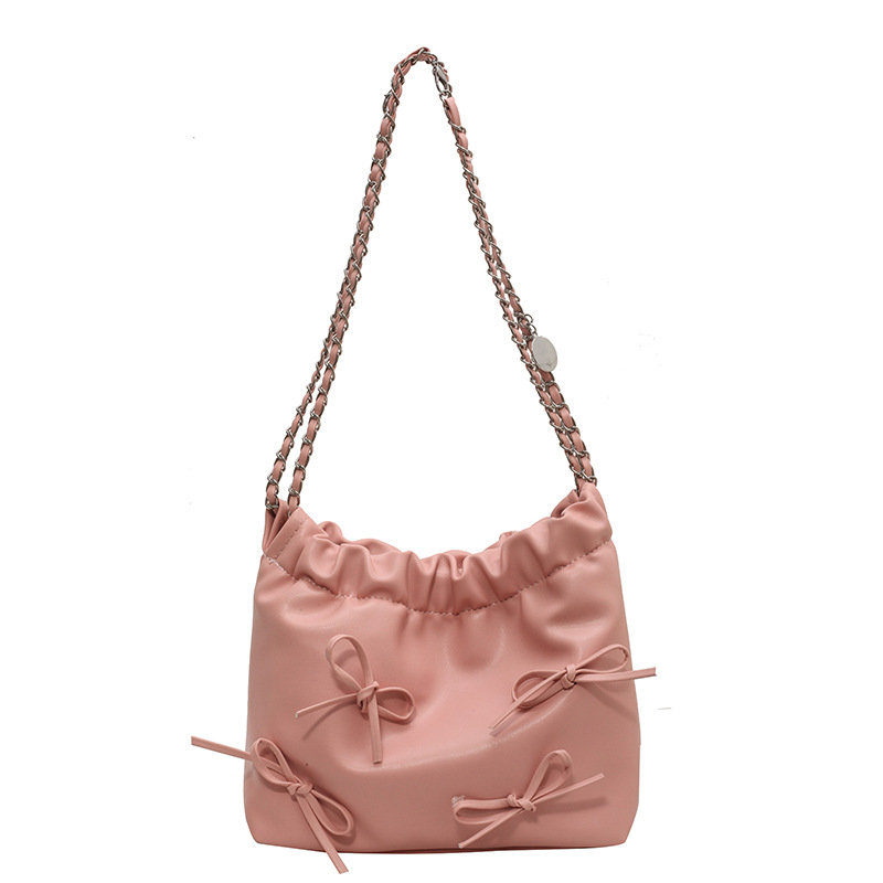 French Niche Pleated Design Small Handbags Female 2023 New Summer Simplicity Bucket Bag Fashion Messenger Bag
