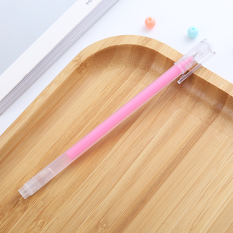 Pink Pen Large Capacity Gel Pen Ins Color Hand Account Pen Student Mark Highlight Pink Pen Album Flash Pen