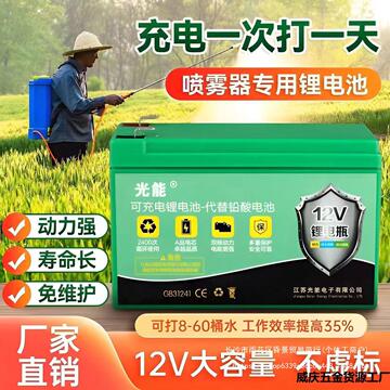 电动喷雾器锂电池12v80ah农用送风筒打药机12伏电瓶大容量蓄电池