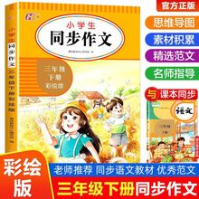 三年级下册小学生同步作文彩绘版语文教材配套同步训【同步作文】