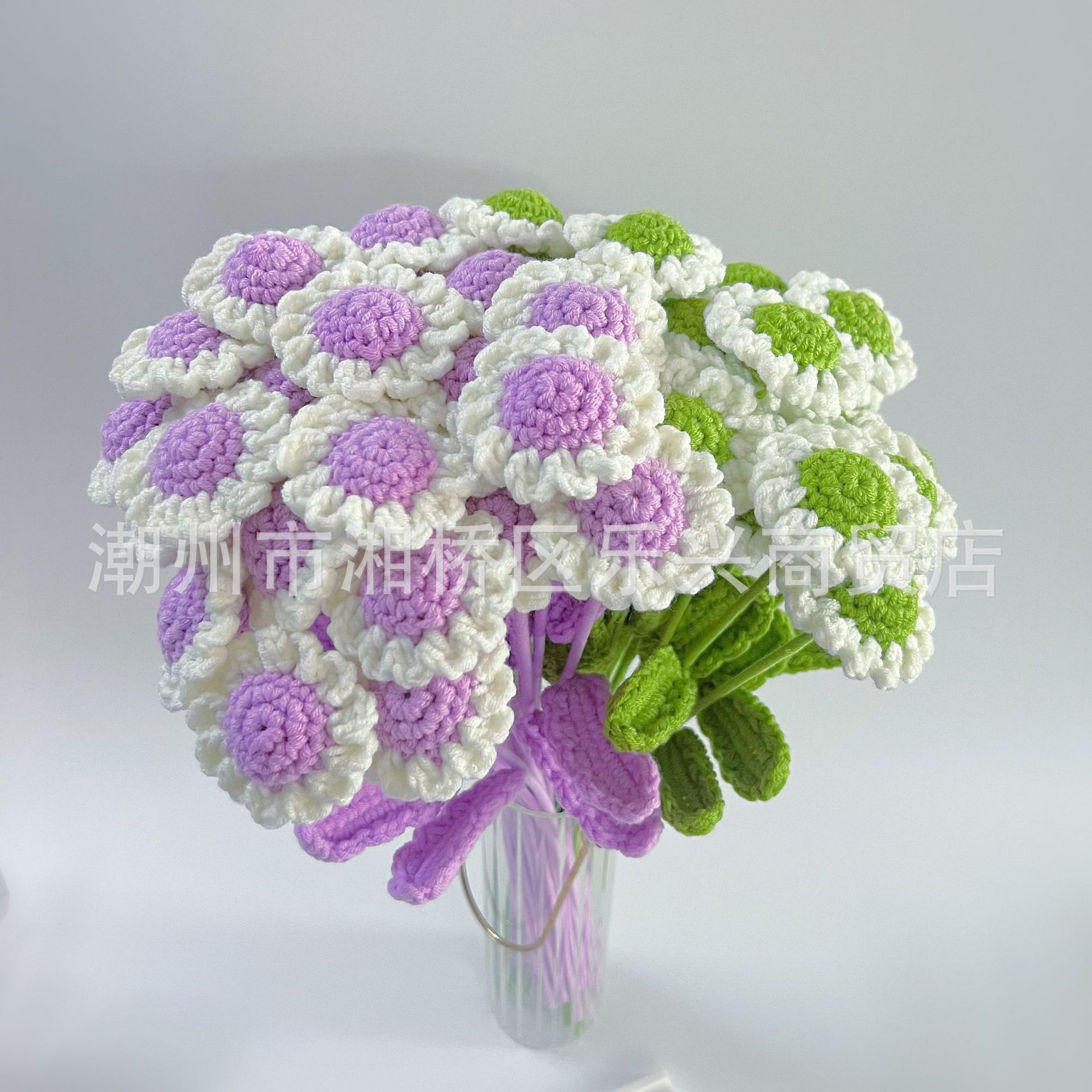 成品钩针小雏菊手工编织花束毛线送闺蜜女友毕业教师节礼物仿真花