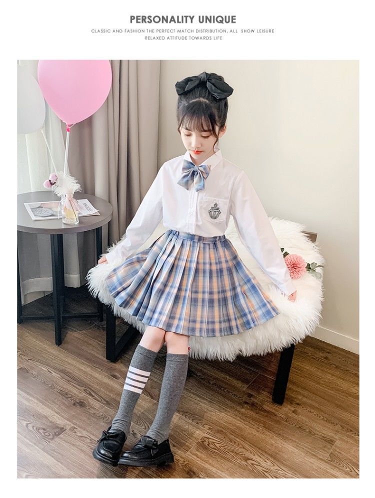 女童jk制服裙子套装小学生表演服校服春秋装日系水手学院风三件套