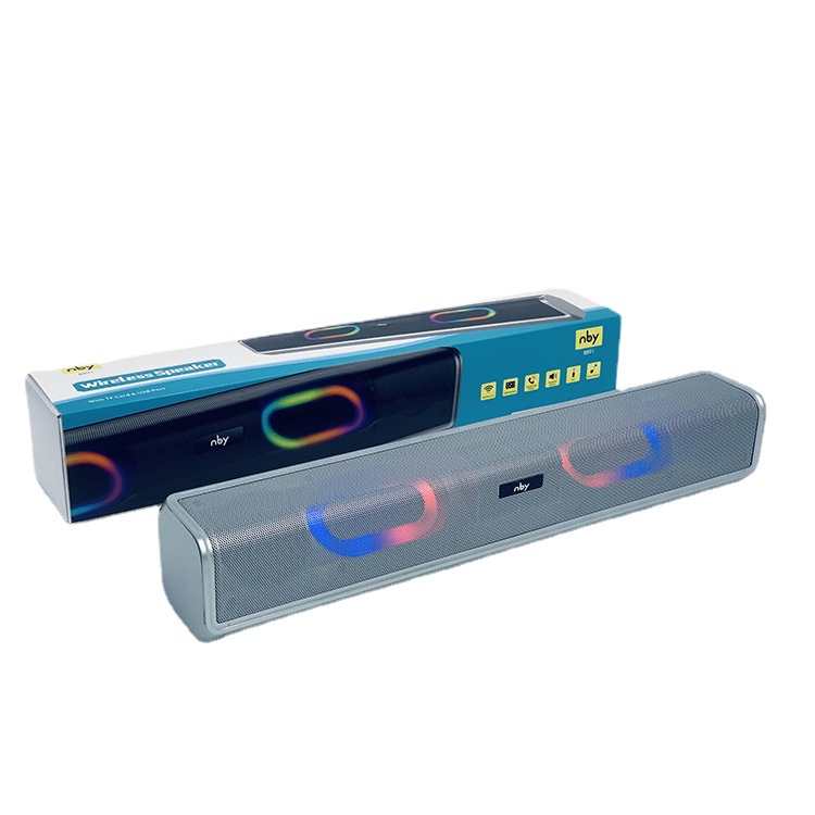 New Nby8891 Sound Blaster Bluetooth Speaker Heavy Subwoofer Net Red RGB Colorful Light Outdoor Portable Bluetooth Audio