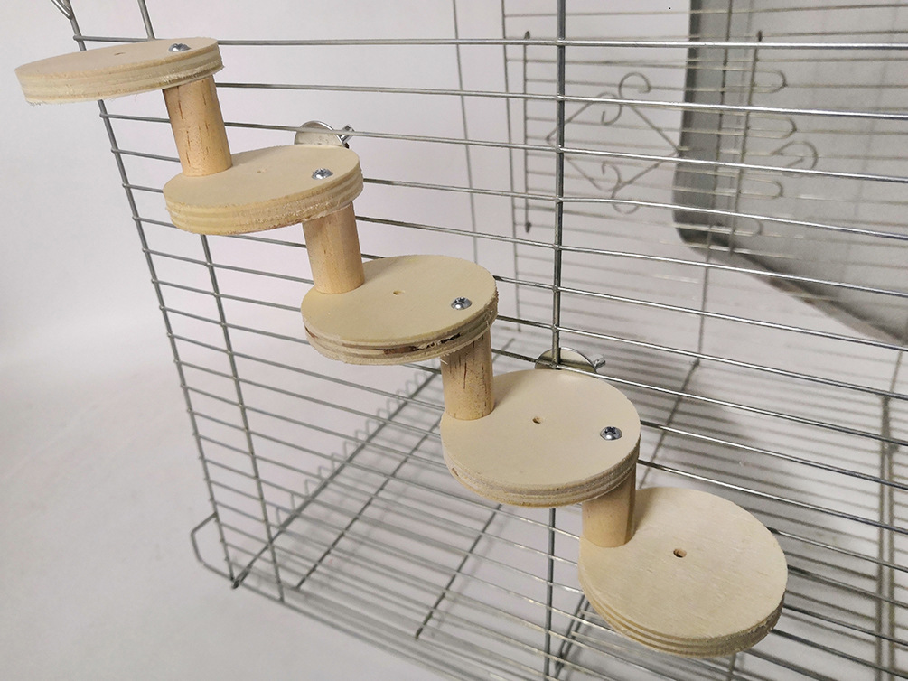 仓鼠玩具 鹦鹉跳板爬梯 仓鼠木墩梯子玩具 木质楼梯 宠物玩具