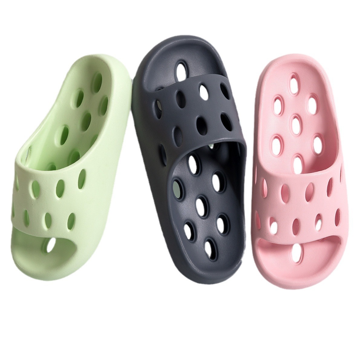 Summer Interior Home Bathroom Slippers Women's Non-Slip Bath Leaking Quick-Drying Slippers Deodorant Eva Slippers Men