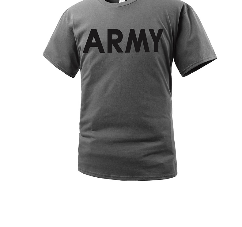 us陆战队印花army 字体能短袖t恤大码纯棉透气军事风圆领打底t恤