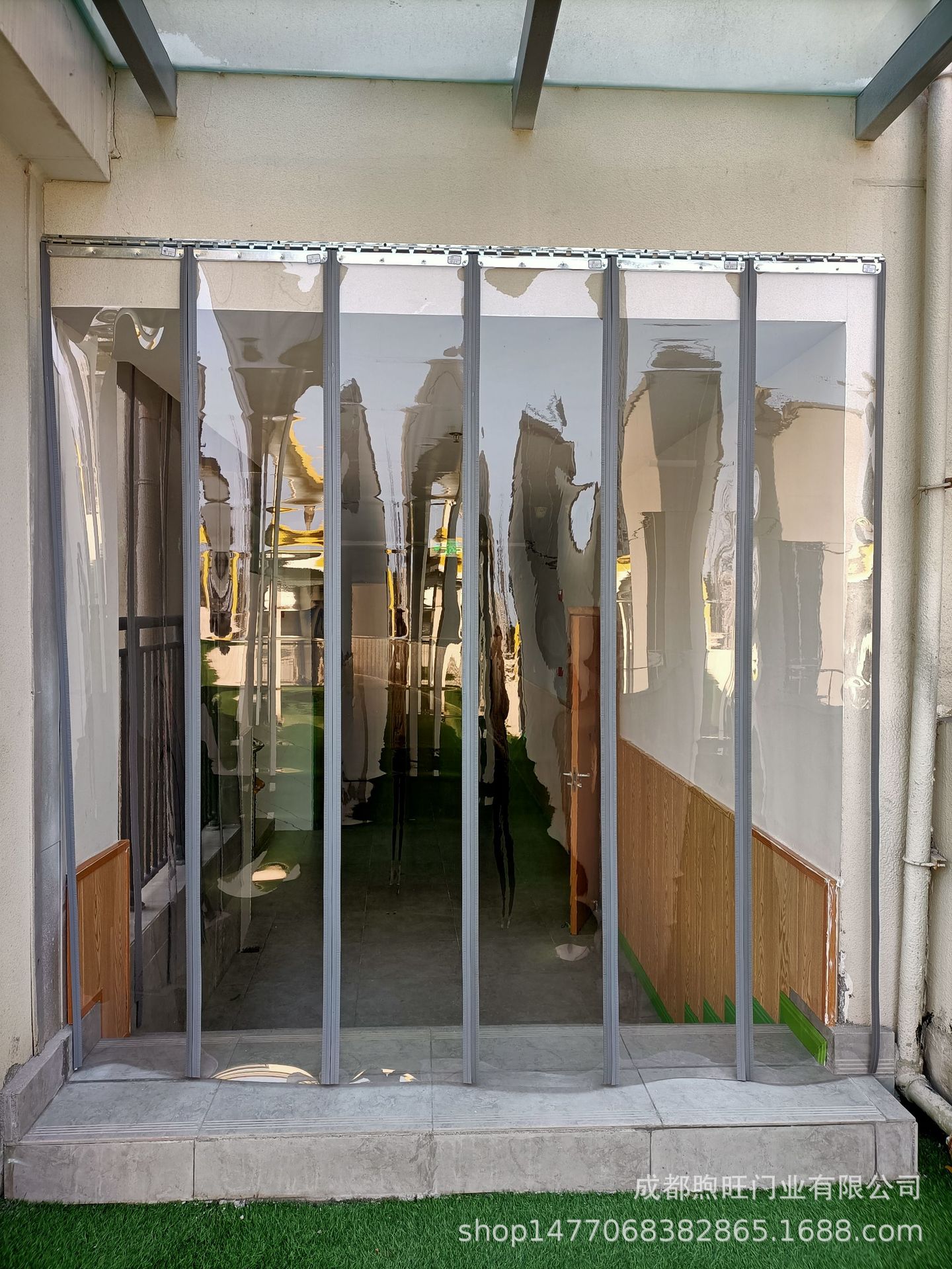 定做pvc磁铁磁吸自吸透明塑料软门帘超市商场夏冬防风空调帘