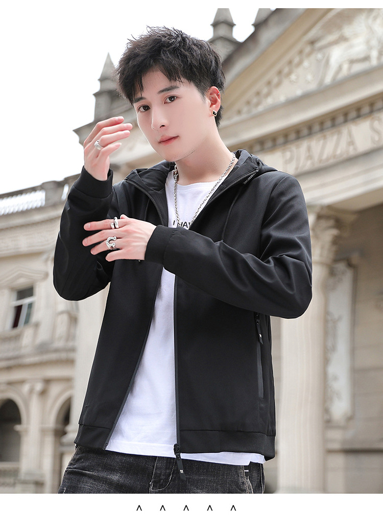 外套男2021秋冬款加绒加厚休闲外贸夹克韩版潮牌男士夹克修身男装