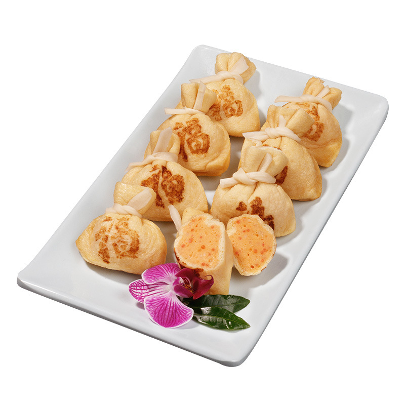 鱼籽福袋豆捞关东煮火锅食材鱼籽福袋 冷冻海鲜丸子福包批发2斤