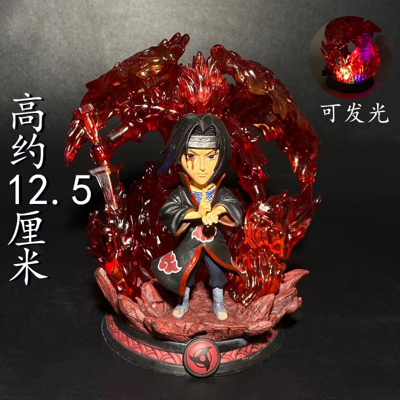 火影忍者 须佐能乎 q版 宇智波鼬 宇智波斑 场景 可发光 盒装手办