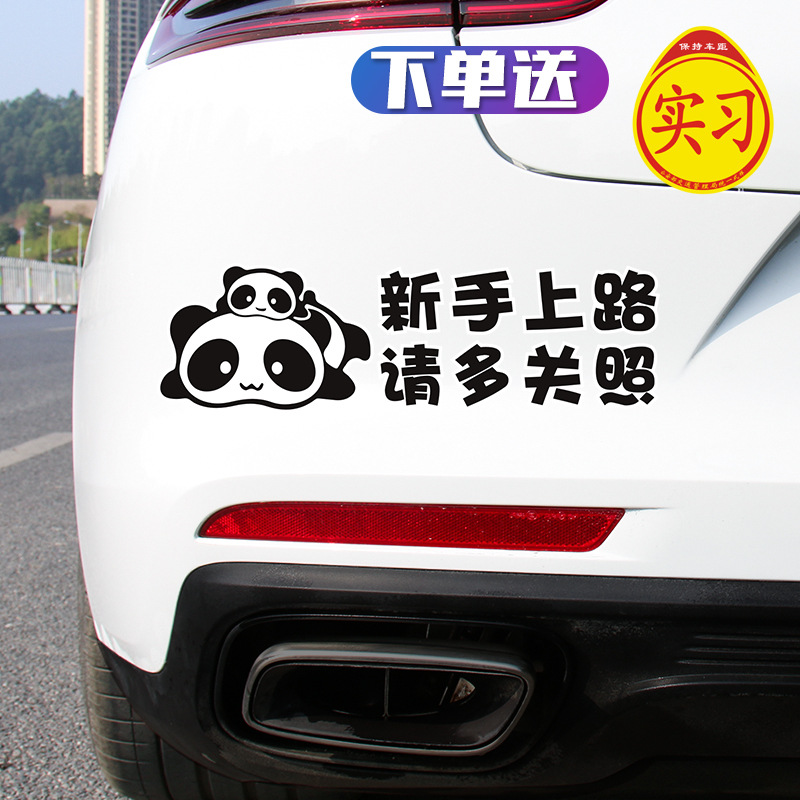 新手上路车贴女司机请多关照车贴纸汽车个性创意搞笑文字装饰实习
